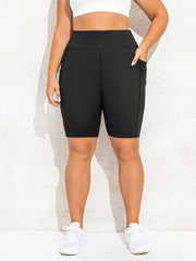 Sports Shorts Solid Pipping High Rise High Stretch Skinny Shorts