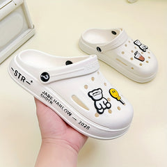 Women's Cartoon Bear Waterproof Clogs Sandals
