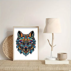 Colorful Wolf Wooden Jigsaw Puzzle - Christmas Gift