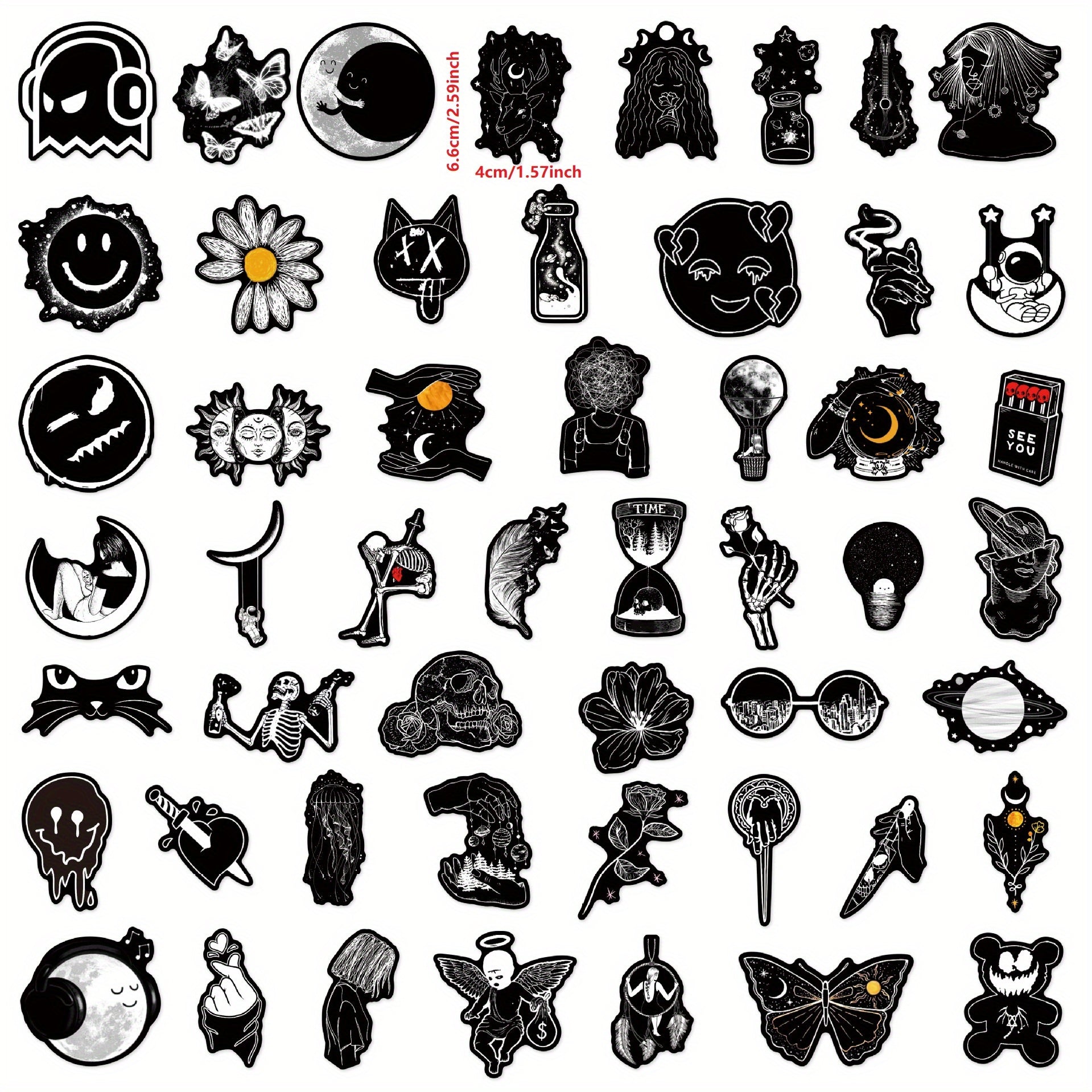 50pcs Graffiti Sticker Decals for Speakers Motorcycles Skateboards Phone