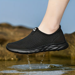 Men's Plus Size Running Shoes Breathable Mesh Non Slip Sneakers