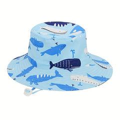 Whale Fisherman Hat Sun Protection Bucket Hat for Outdoor Traveling Beach Party