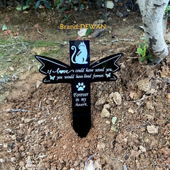 Angel Wing Acrylic Pet Memorial Grave Tombstone for Cat or Dog