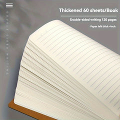 Cow Cover Notebook with Buckle Ring Horizontal Line Pages