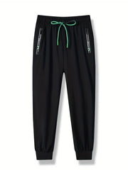Boys Letter Graphic Quick drying Trousers Drawstring Waist Thin Casual Sport Jog