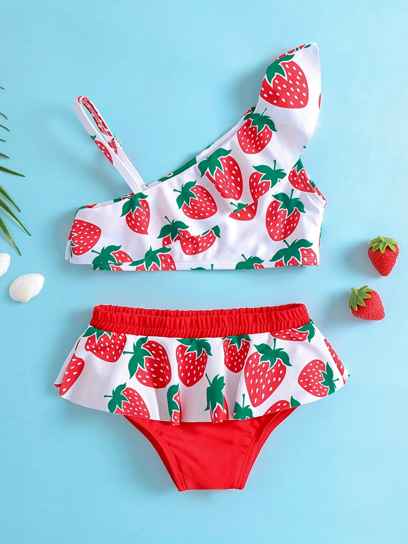 2pcs Strawberry Bikini Girls Beach Swimwear Summer Bathing Suits