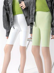 2pcs Girls Elastic High Waist Biker Shorts for Summer