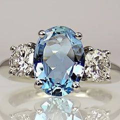 Large Oval Zircon Women's Ring Banquet Party Accessories