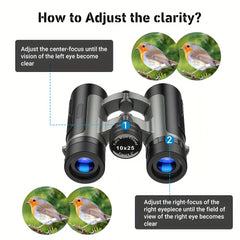 Portable Mini Binoculars for Bird Watching Travel Sightseeing Outdoor Sports