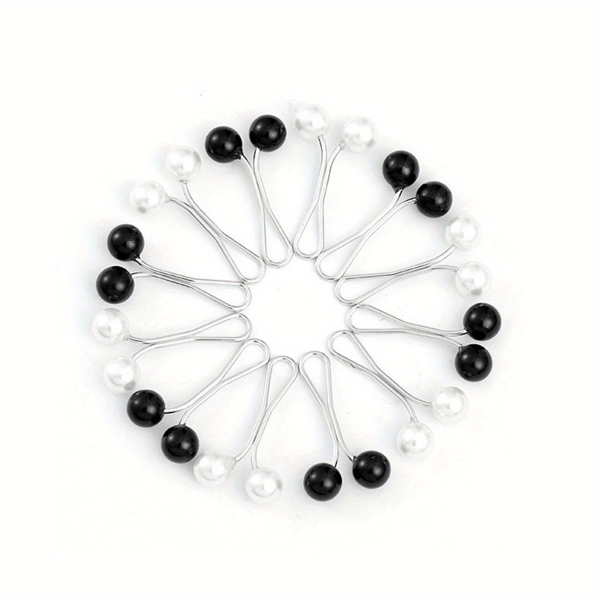 12pc Pearl U-shaped Clips Hijab Pins Headscarf Shawl Clips Safety Pins