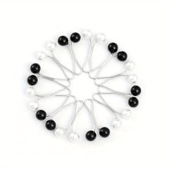 12pc Pearl U-shaped Clips Hijab Pins Headscarf Shawl Clips Safety Pins