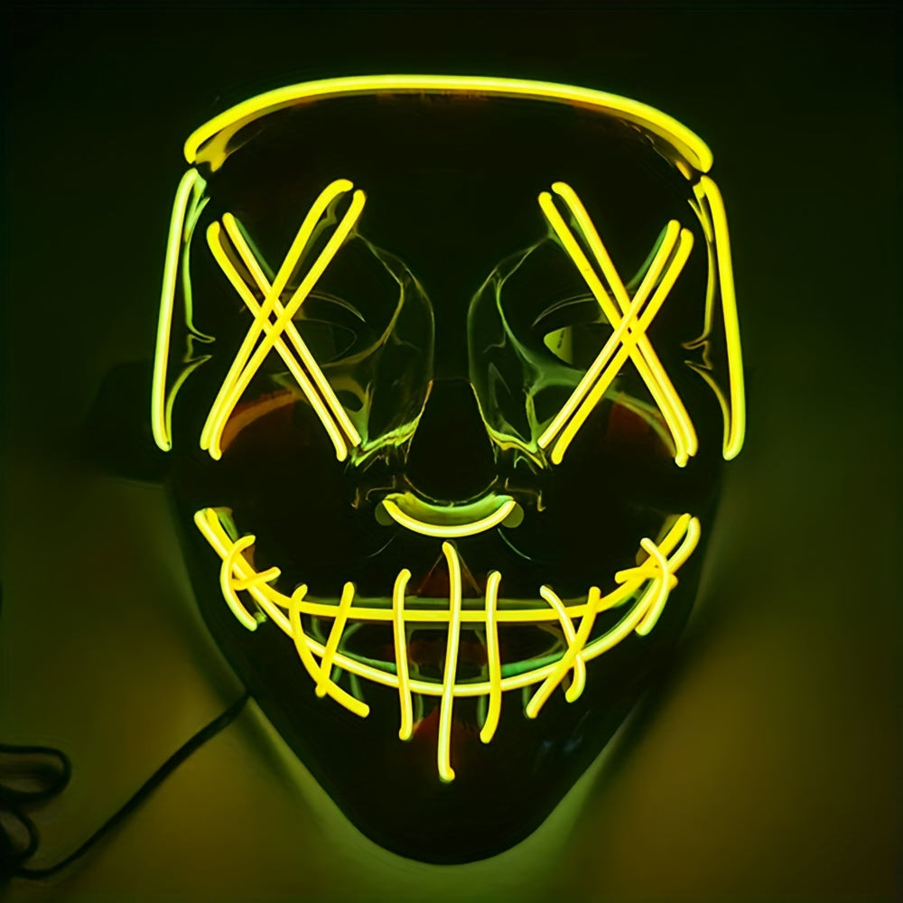 Men's LED Mask Glows In Dark for Parties