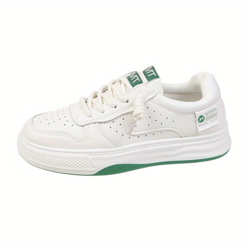 Women's Letter Print Sneakers Casual Lace Up Shoes