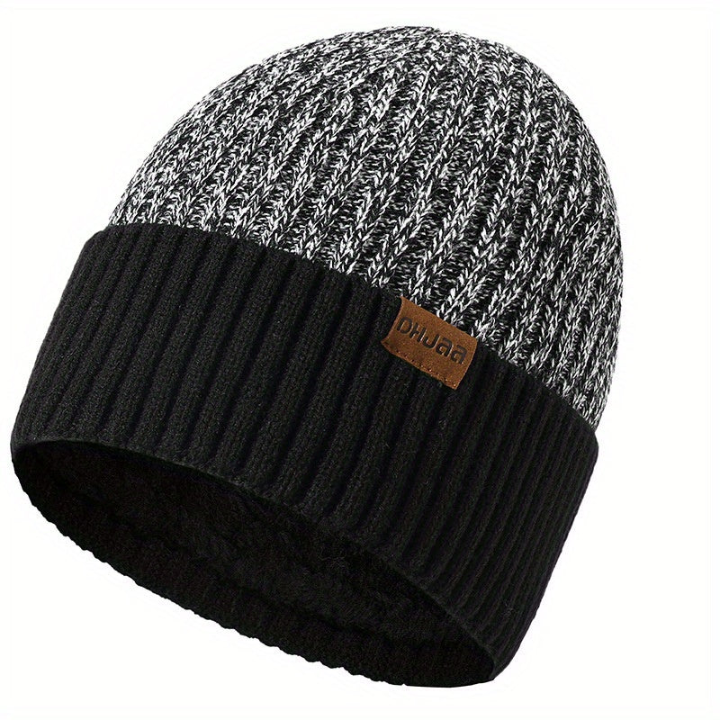 Sport Windproof Knit Beanie Hat Plus Velvet Autumn Winter Warm Ski Cold Hat