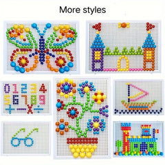 Colorful Mushroom Nail Puzzle Toy DIY Assembly Kit