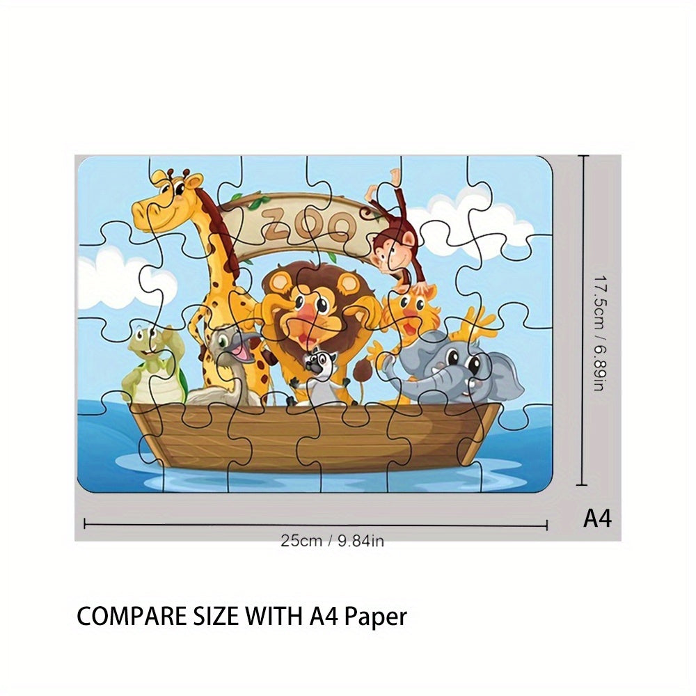 12 Boxes Cartoon Jigsaw Puzzle Insect Farm Animal Primary 24pcs