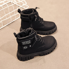 Vintage Plus Fleece Boots For Boys - Outdoor Autumn Winter Boots