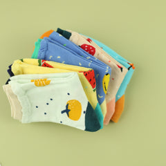 5 Pairs Fruit Print Socks Women's Stockings & Hosiery