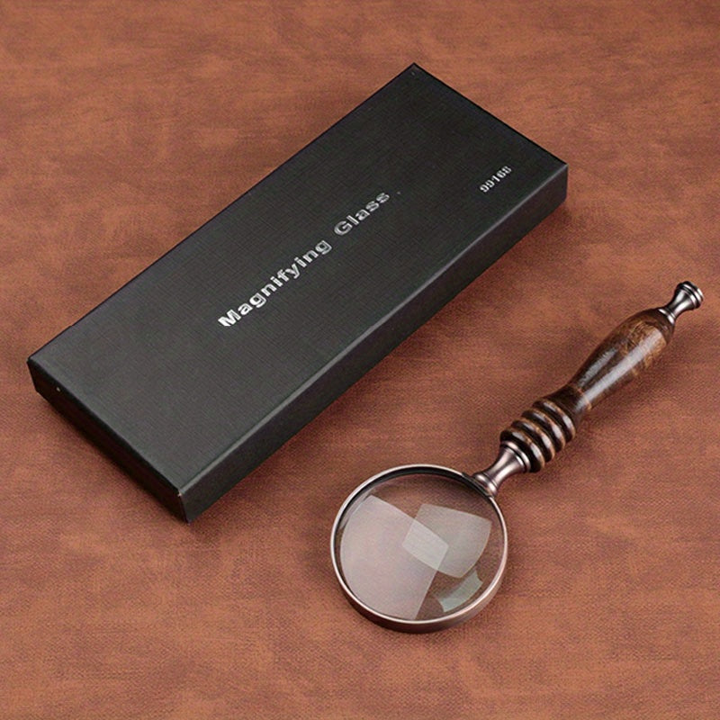 Vintage 10X Optical Glass Handheld Magnifying Glass
