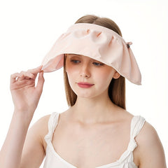 Pink Shell Visor Hat UV Protection Sun Hat Foldable Headband For Summer