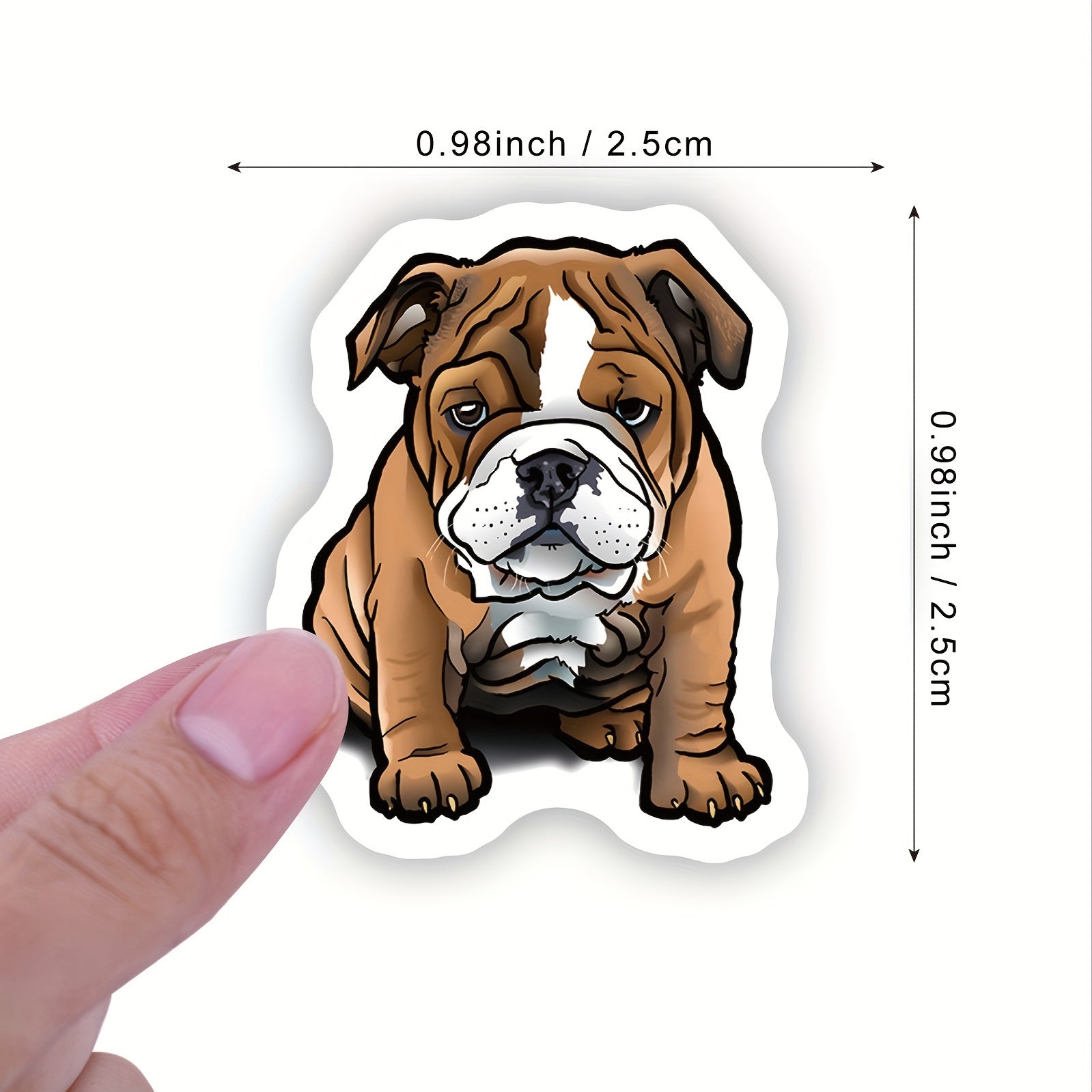 500pcs Bulldog Animal Stickers For Scrapbooking & Bottles