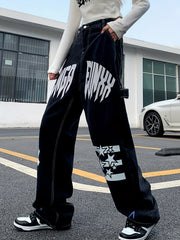 Baggy Denim Pants Wide Leg Loose Cargo Jeans