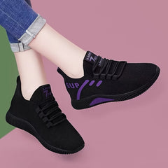 Women's Mesh Sneakers Lace Up Running Shoes Casual Footwear