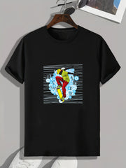 Skateboarding Print Men's Graphic T shirt Casual Comfy Tees For Summer
