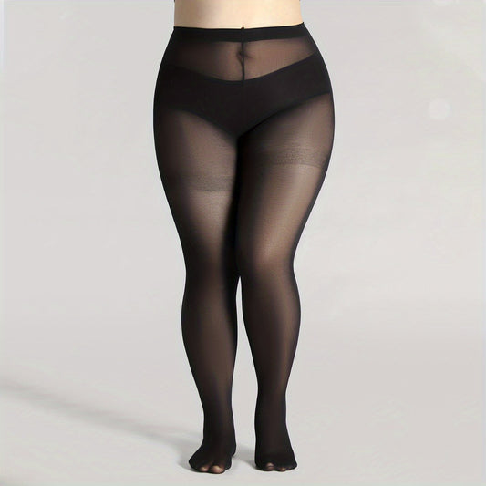 Casual Stockings Women's Plus Solid Sheer Ultra Soft