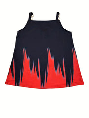 Casual Quarter Zip Tank Top with Chain Strap, Sleeveless