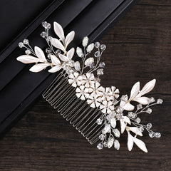 Faux Pearl Crystal Hair Combs for Bride Wedding