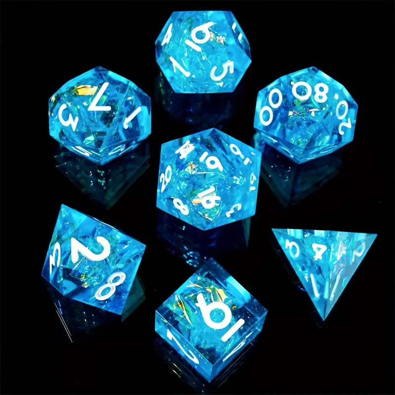 7pcs Resin Digital Dice Desktop Entertainment Game Accessories