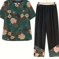 Floral Print Top & Pants Set
