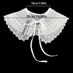 Bow Doll Collar Shawl Neckline Trim Detachable Collar