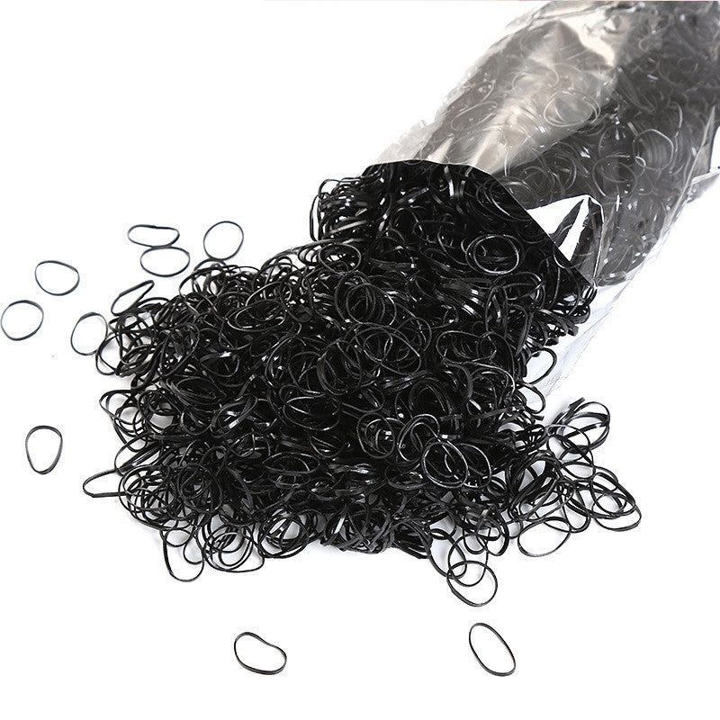 2500pcs Colorful Elastic Hair Rope Disposable Leather Band