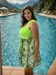 Tropical Print Boho Tankini Set