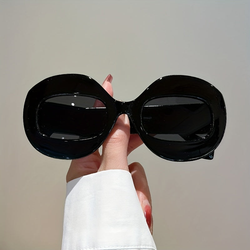 Oversized Oval Sunglasses Y2K Hiphop Glasses UV400