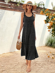 Pin Dot Lace Up Jumpsuit Wide Leg Sleeveless Jumpsuit Women's Clothing