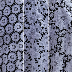1pc Floral Fabric Diy Embroidery Hollow Fabric Dress Wedding Dress Cheongsam