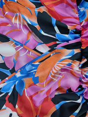 Women's Plus Floral Print Long Sleeve Maxi Dress