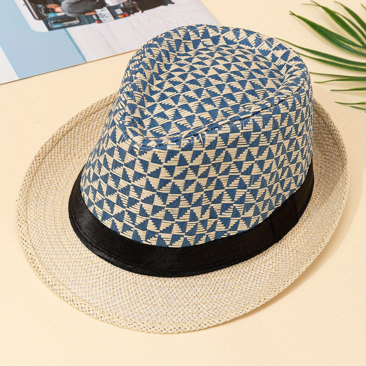 Men's Summer Straw Hat Outdoor Sunshade Hat Jazz Hat