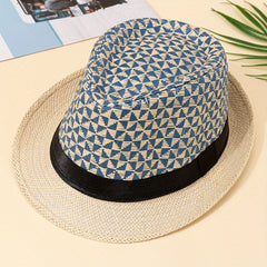 Men's Summer Straw Hat Outdoor Sunshade Hat Jazz Hat
