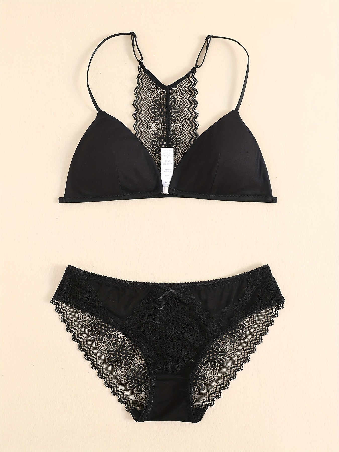 Lace Stitching Bra & Panties Set Women's Lingerie