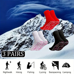 3 Pairs Self Heating Thermal Socks Warm Massage Women's Stockings