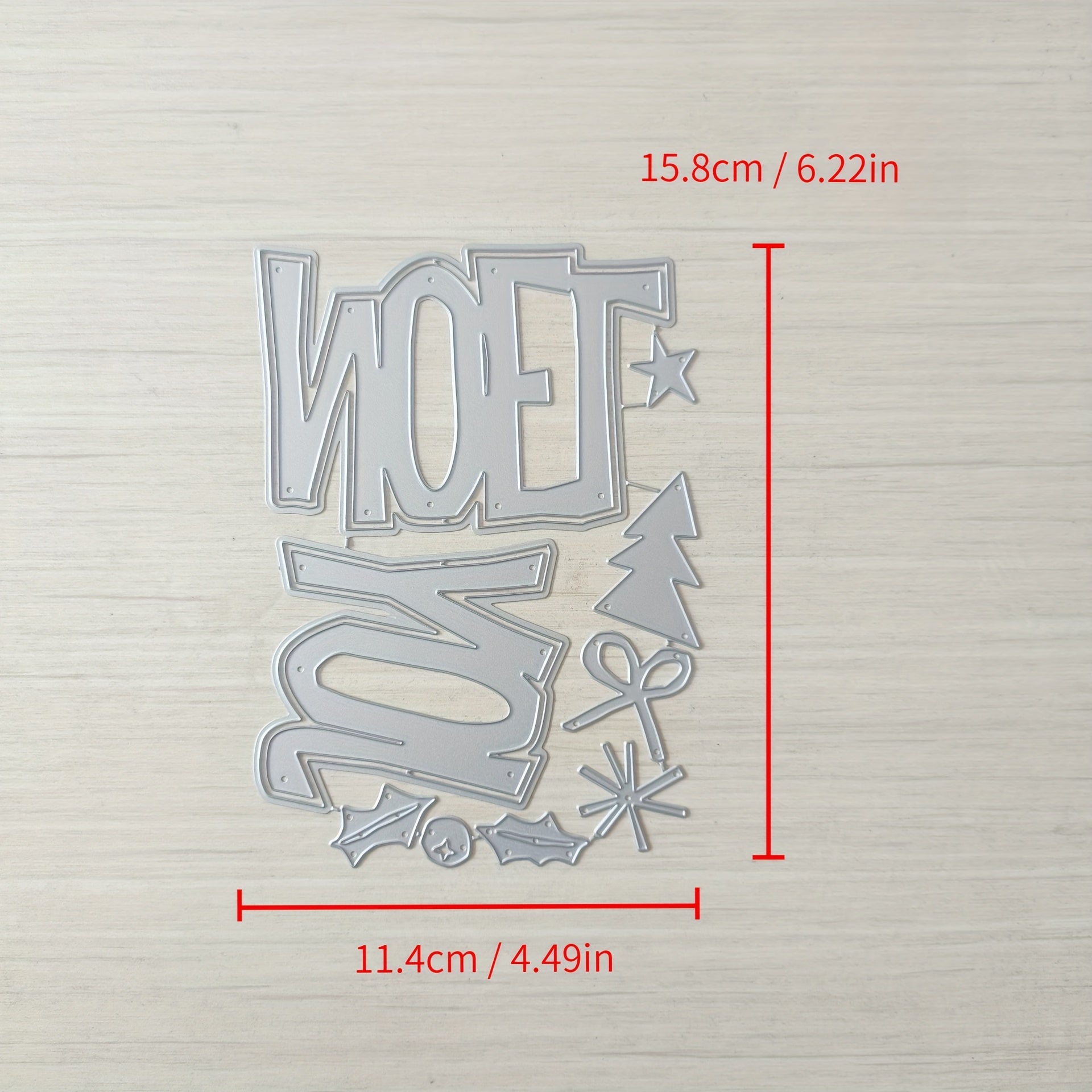 1pc Christmas Metal Cutting Dies Stencils Christmas Tree Letter Sleigh Scrapbook