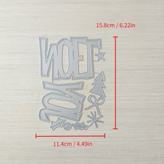 1pc Christmas Metal Cutting Dies Stencils Christmas Tree Letter Sleigh Scrapbook