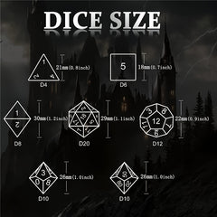 7 Eyes Strange Dice Sense Punk Style Halloween Metal Hollow Polyhedral Dice