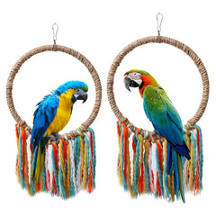 Bird Chewing Rope Toy Parrot Glider Bite Bridge Cockatiels Training