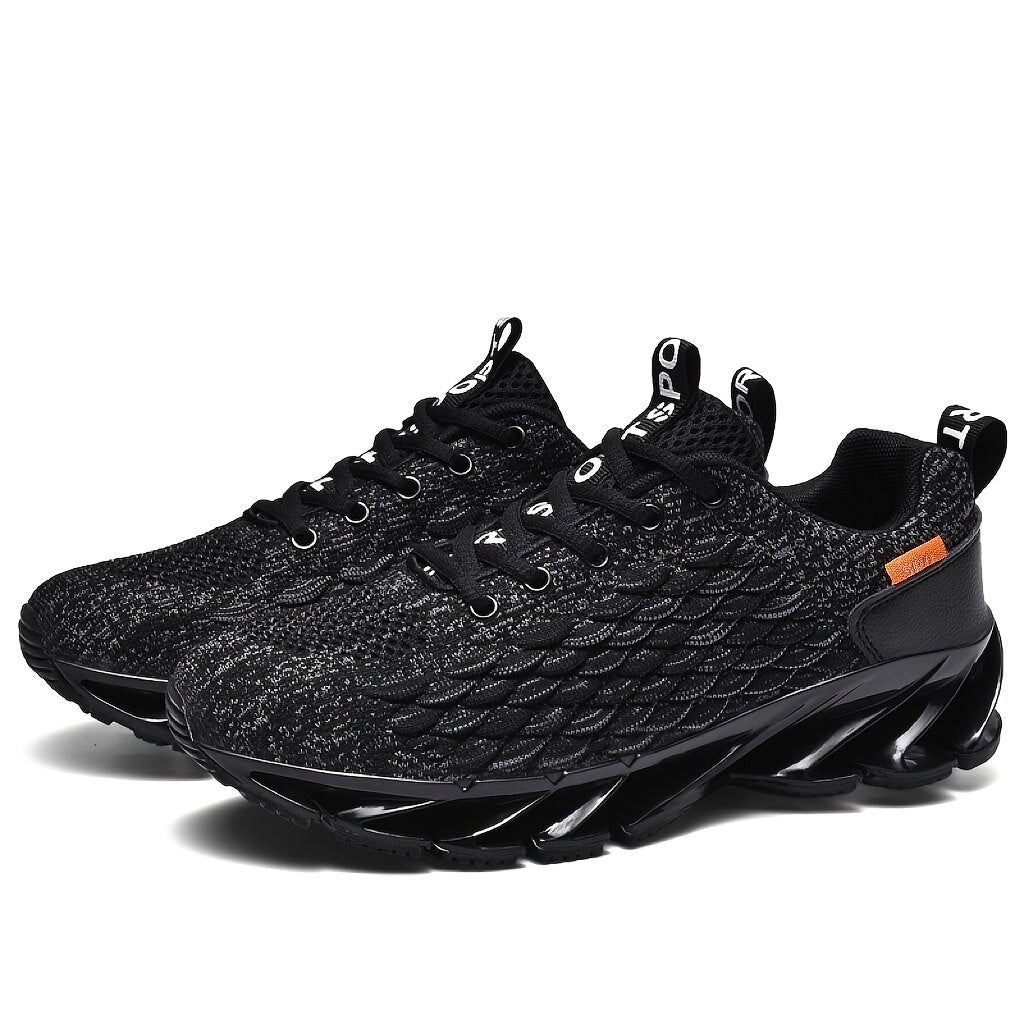 Men's Lace-up Sneakers Casual Fishscale Effect Walking Shoes