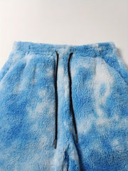 Men's Drawstring Warm Fuzzy Sweatpants Thermal Jogger Pants